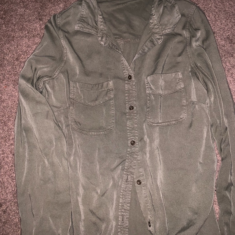 Army Green Button Down Shirt